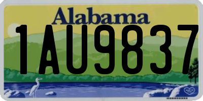 AL license plate 1AU9837