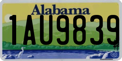 AL license plate 1AU9839