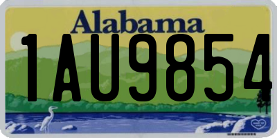 AL license plate 1AU9854