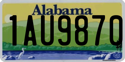 AL license plate 1AU9870