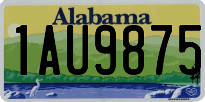 AL license plate 1AU9875