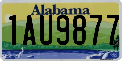 AL license plate 1AU9877