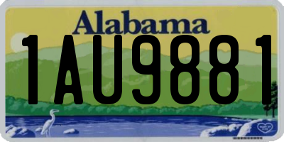 AL license plate 1AU9881