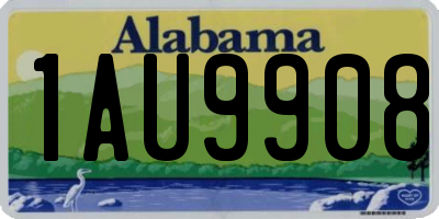 AL license plate 1AU9908