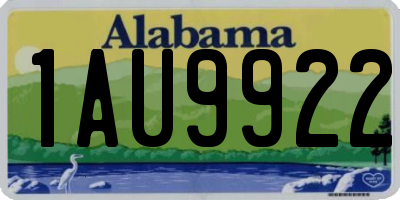 AL license plate 1AU9922