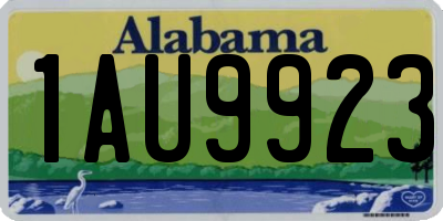 AL license plate 1AU9923