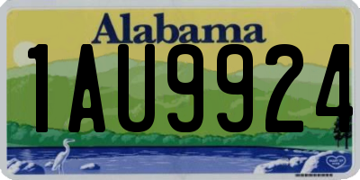 AL license plate 1AU9924