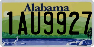 AL license plate 1AU9927
