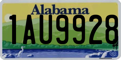 AL license plate 1AU9928