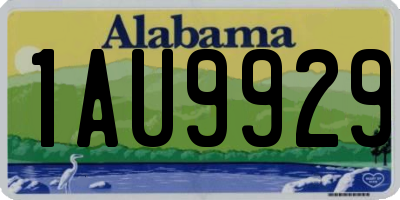 AL license plate 1AU9929