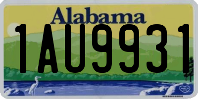 AL license plate 1AU9931