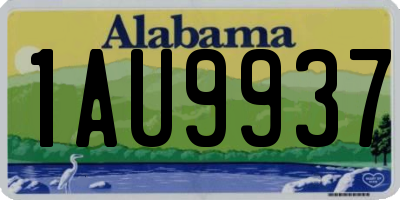 AL license plate 1AU9937