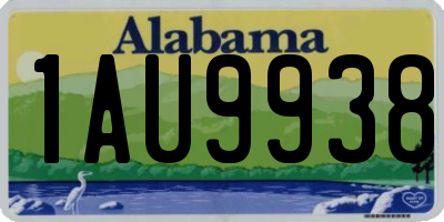 AL license plate 1AU9938