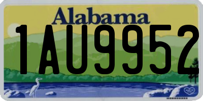 AL license plate 1AU9952