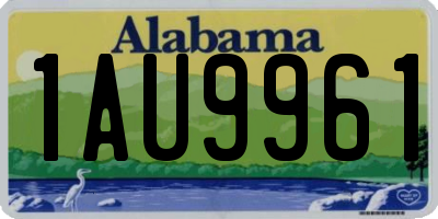 AL license plate 1AU9961