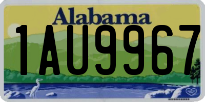 AL license plate 1AU9967