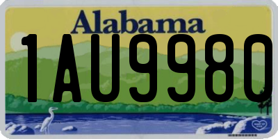 AL license plate 1AU9980