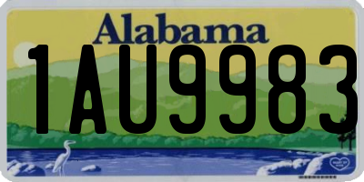 AL license plate 1AU9983