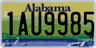 AL license plate 1AU9985