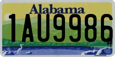 AL license plate 1AU9986