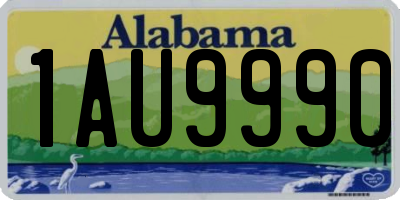 AL license plate 1AU9990