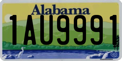 AL license plate 1AU9991