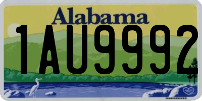 AL license plate 1AU9992