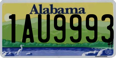 AL license plate 1AU9993