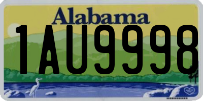 AL license plate 1AU9998