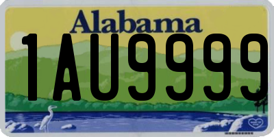 AL license plate 1AU9999