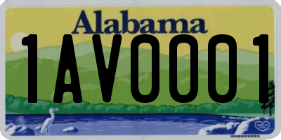 AL license plate 1AV0001