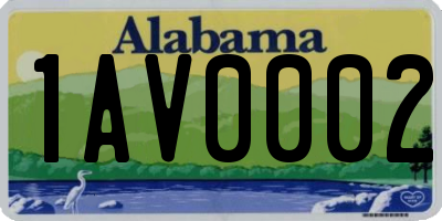 AL license plate 1AV0002