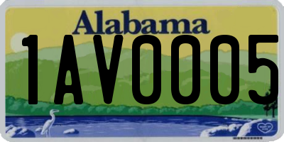 AL license plate 1AV0005