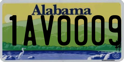 AL license plate 1AV0009