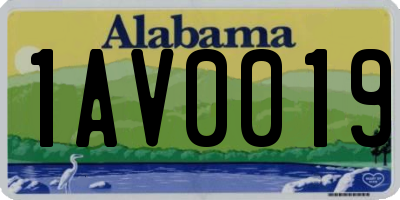 AL license plate 1AV0019