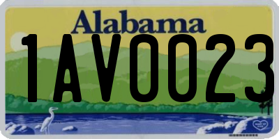 AL license plate 1AV0023
