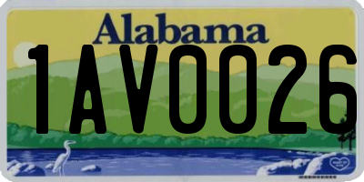 AL license plate 1AV0026