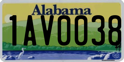 AL license plate 1AV0038