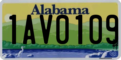AL license plate 1AV0109