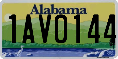 AL license plate 1AV0144