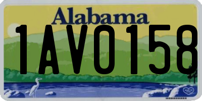 AL license plate 1AV0158