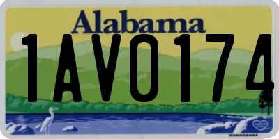 AL license plate 1AV0174