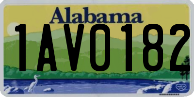 AL license plate 1AV0182