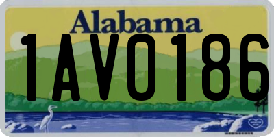 AL license plate 1AV0186