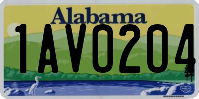 AL license plate 1AV0204