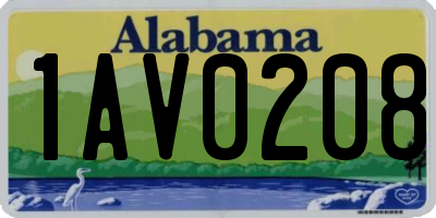 AL license plate 1AV0208