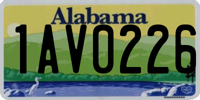 AL license plate 1AV0226