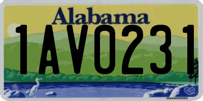 AL license plate 1AV0231