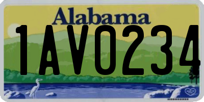 AL license plate 1AV0234