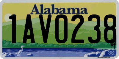 AL license plate 1AV0238